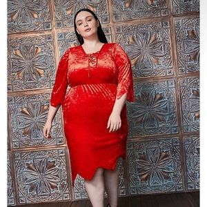 TORRID SIZE 0 EUC SEXY DEVIL LACE-UP ASYMMETRICAL HALLOWEEN COSTUME